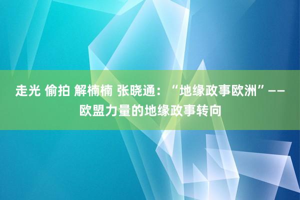 走光 偷拍 解楠楠 张晓通：“地缘政事欧洲”——欧盟力量的地缘政事转向